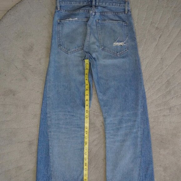 Agolde blue wide leg distressed in 25 upcycled - Picture 6 of 9